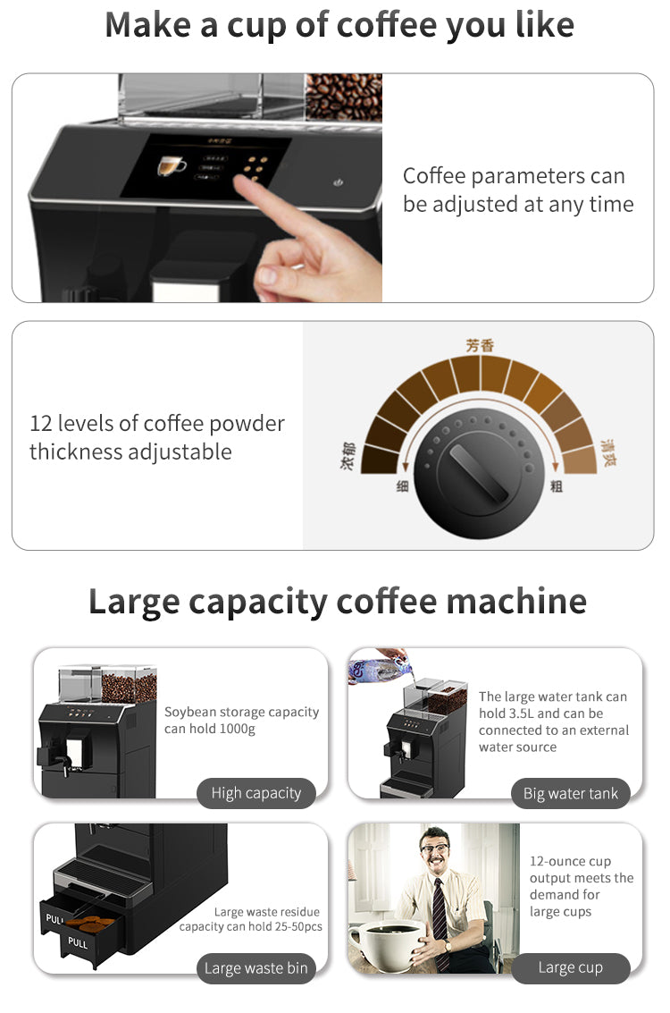 Super Automatic Espresso Machine Coffee & Cappuccino with 1 Cases of 6 Kg of Italian Espresso