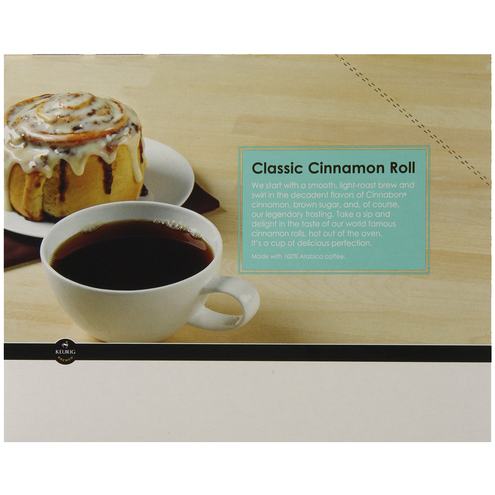 Cinnabon K-Cup Portion Pack for Keurig Brewers Classic Cinnamon