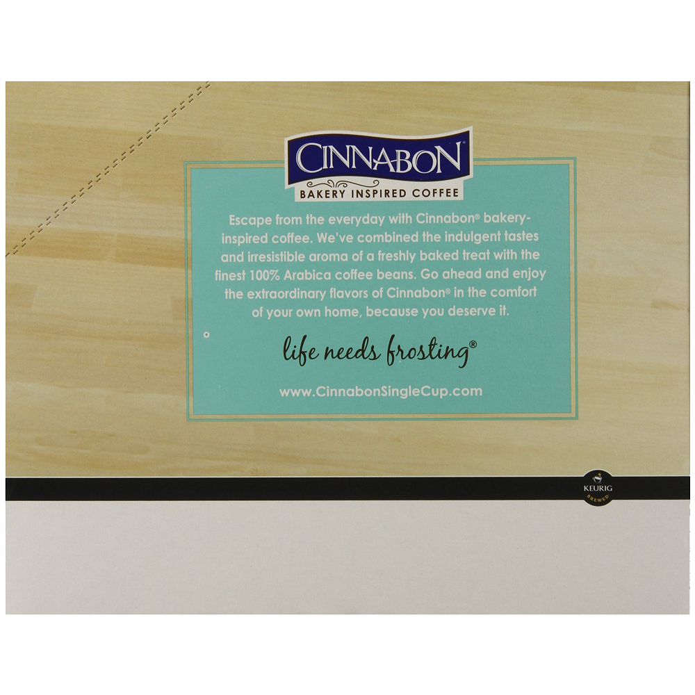 Cinnabon K-Cup Portion Pack for Keurig Brewers Classic Cinnamon