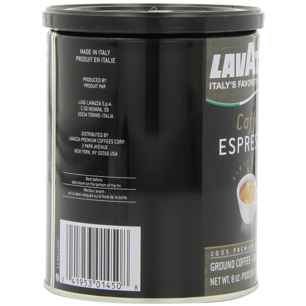 Lavazza Caffe Espresso - Ground Coffee 8-Ounce Cans