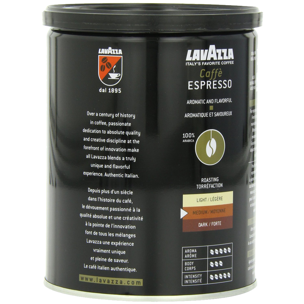 Lavazza Caffe Espresso - Ground Coffee 8-Ounce Cans